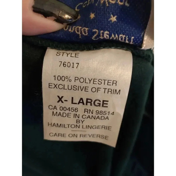 Amanda Stewart Cozy Wear Maxi Robe Green Embroider 1/2 Zip Sz XL Velour Bust 44" - Picture 10 of 12